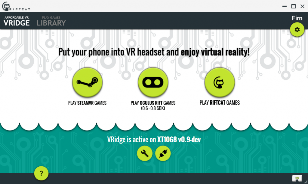 RiftCat-Vridge connection