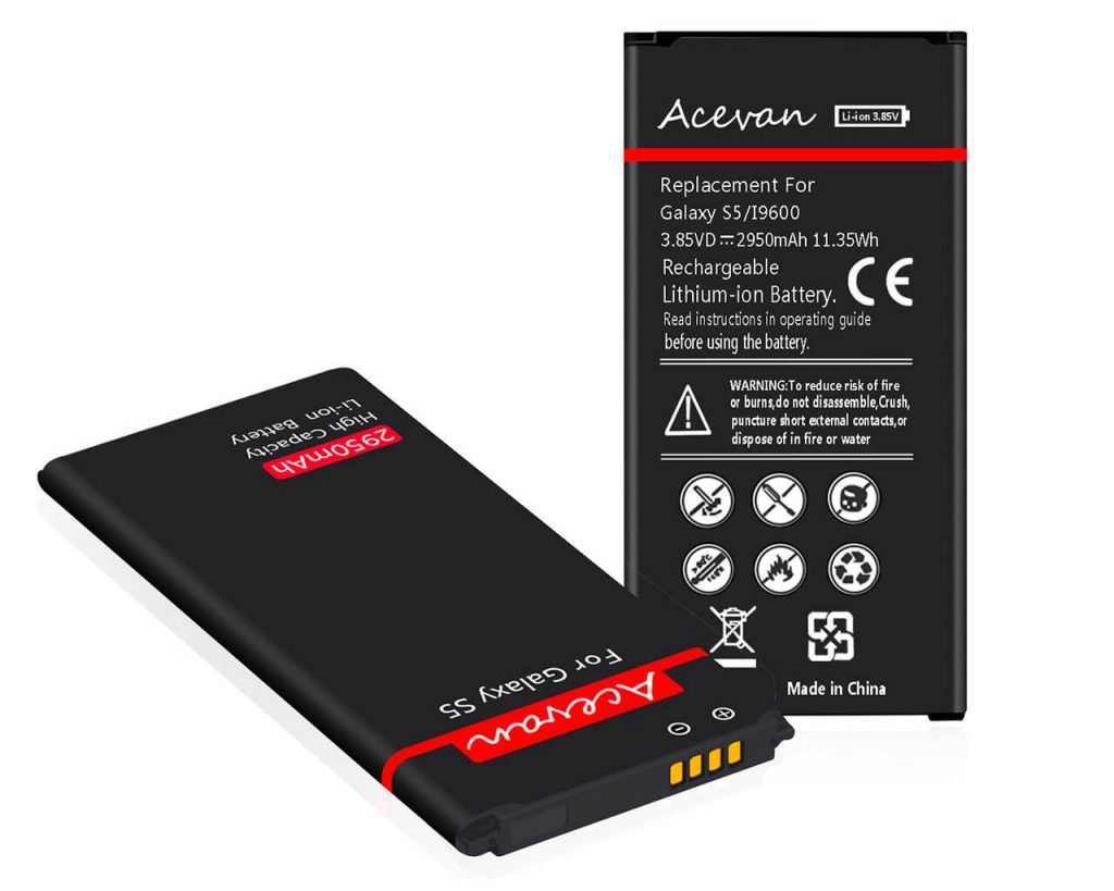 Acevan Li-ion Replacement Battery for Samsung Galaxy S5